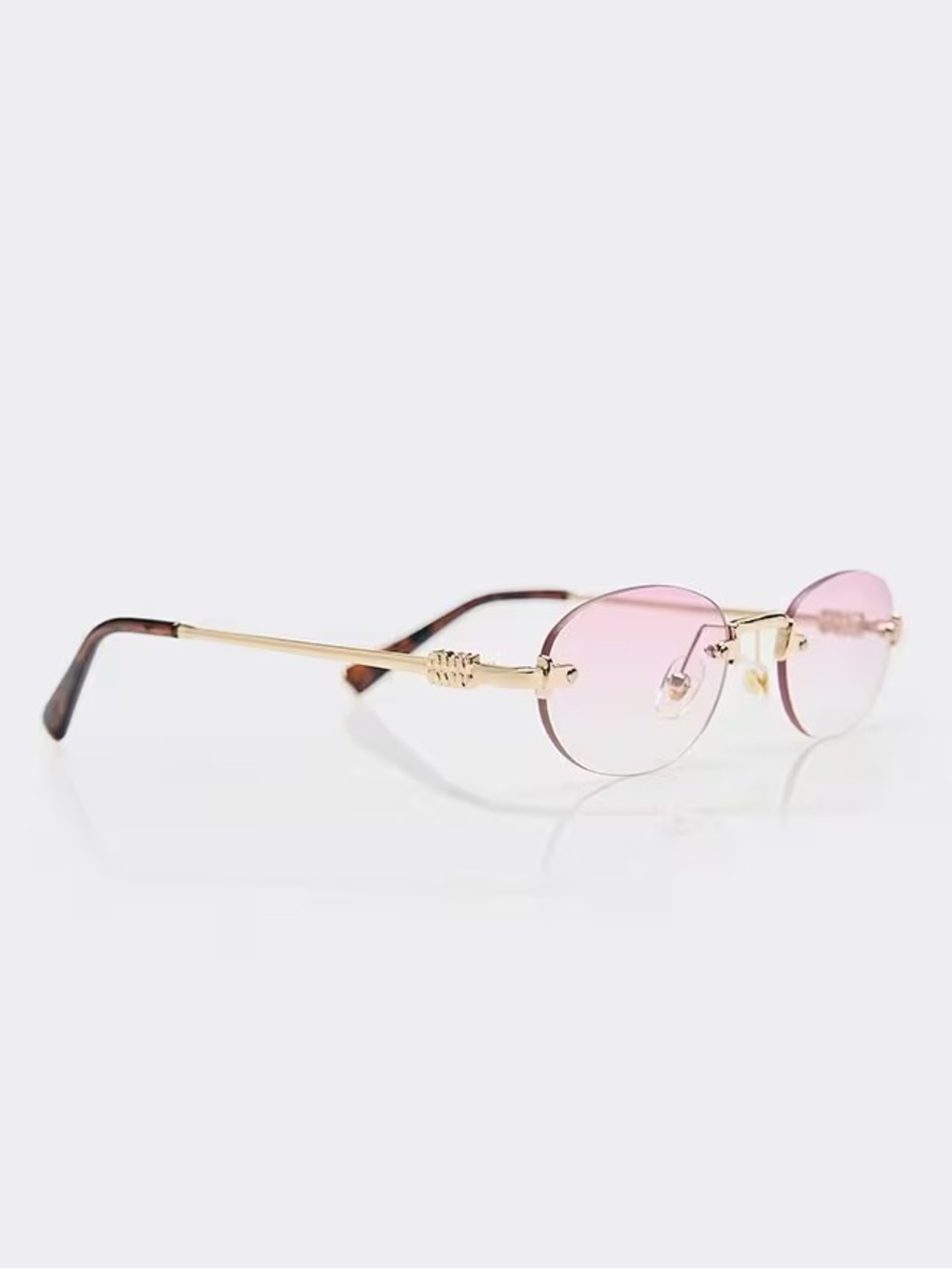 NWOT Miu Miu Rimless Pink Lenses sunglasses - Picture 2 of 6